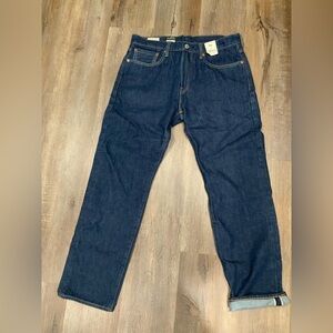 New LEVI’S 502 Taper Premium Big E Selvedge Jeans Blue Denim Men's 32X30